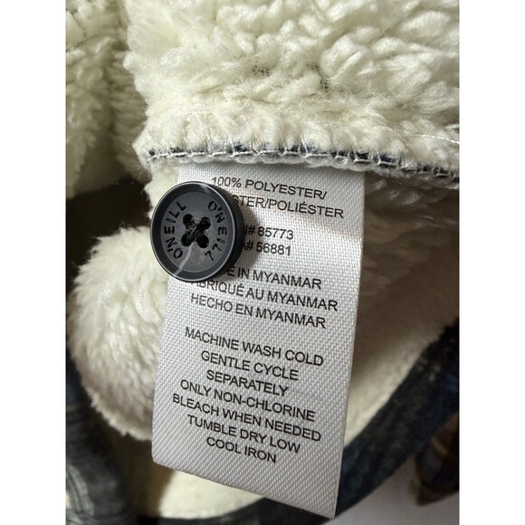 NEW O'NEILL Spruce Super Fleece Sherpa Lined Shirt Jacket Men's Snap Button SM - Picture 8 of 11